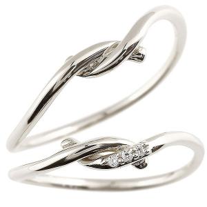 ペアリング 結婚指輪 安い プラチナ 18金 ペア 2本セット ダイヤモンド