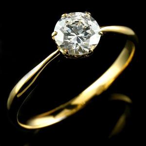鑑定書付き VSクラス エンゲージリング イエローゴールドk18 18k ダイヤモンド 一粒 指輪 婚約指輪 ダイヤ 18金 リング ストレート 送料無料 セール SALE｜atrusyume