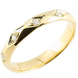 ピンキーリング ダイヤモンド イエローゴールドk10 ダイヤリング 指輪 婚約指輪 ダイヤ カットリング 菱形 10金 宝石 送料無料 セール SALE｜atrusyume