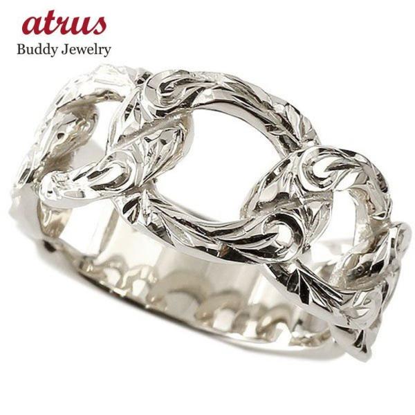 プラチナ リング メンズ ハワイアン 喜平 喜平 指輪 pt900 キヘイ 鎖 幅広 マイレ 波 ト...