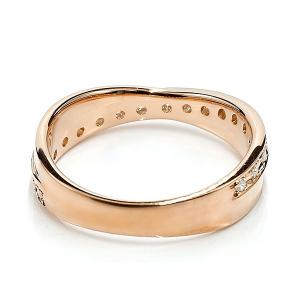 ペアリング ペア メンズ ピンクゴールドk18...の詳細画像2