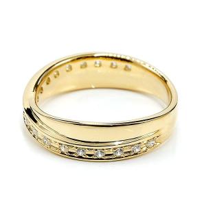 ペアリング ペア メンズ イエローゴールドk1...の詳細画像1