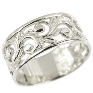 シルバー リング レディース sv925 太め ハワイアンジュエリー指輪 透かし 幅広 婚約指輪 安いピンキーリング シンプル 女性 送料無料 セール SALE｜atrusyume