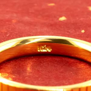 純金 24金 ペアリング ペア 2本セット 鍛...の詳細画像2