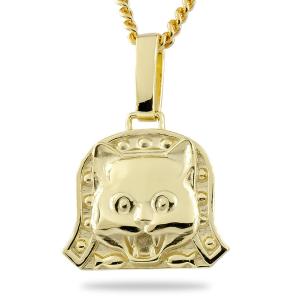 喜平 トップ 18金 ネックレス メンズ 猫 鬼瓦 ペンダント キヘイ ゴールド 18k イエローゴールドk18 シンプル 厄除け 鬼 ネコ 魚 ねこ 送料無料 セール SALE
