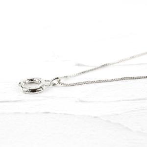 シルバー ネックレス リング ダイヤモンド 浮...の詳細画像4