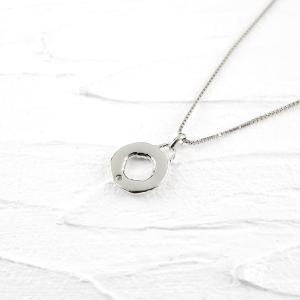 シルバー ネックレス リング ダイヤモンド 浮...の詳細画像5