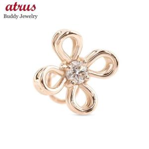 18金 ピアス 片耳ピアス キャッチのいらないピアス ダイヤモンド