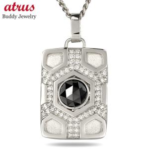 プラチナ ペンダントトップ メンズ 喜平 ブラックダイヤモンド 4ct ダイヤモンド 0.54ct 亀甲 お守り pt900