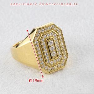 18金 リング 印台 ダイヤモンド 0.62c...の詳細画像2