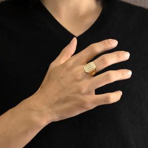 18金 リング 印台 ダイヤモンド 0.62c...の詳細画像1