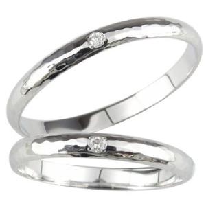 結婚指輪 甲丸 指輪 ペア ペアリング 人気 一粒 ダイヤモンド ホワイトゴールドk18 マリッジリング ダイヤ 18金 ストレート 2.3 最短納期｜atrusyume