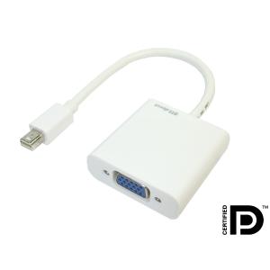 Mini Displayport 20P オス (Thunderbolt) to VGA HD D-sub 15P メス 変換 アダプタ ケーブル 0.2m【ネコポス送料無料】｜ats