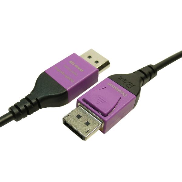 8K FUHD対応 DP1.4 HBR3認証 Displayport ケーブル 1m スリムタイプ【...