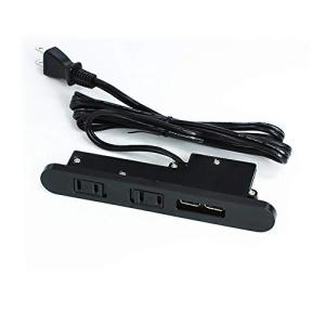 家具コンセント 家具用 USB コンセントプラグ (BK)