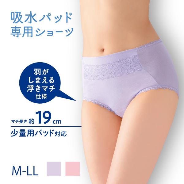 吸水パッド専用ショーツ 少量用パッド対応 ローレッグタイプ 80783AS デイリーケアラボ アツギ...