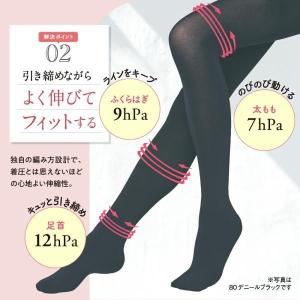 タイツ 120デニール 着圧 足首12hPa ...の詳細画像4