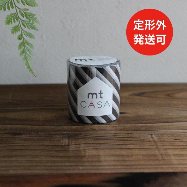 カモ井加工紙 カモイ マスキングテープ ブラック マット 黒「ストライプブラック 50mm」 MT ...