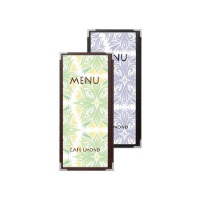 クリアメニューブック 縦長・2ページ クリアテーピングタイプ