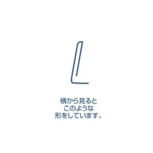 L型メニュースタンド 横長 A4 1/2 W2...の詳細画像1
