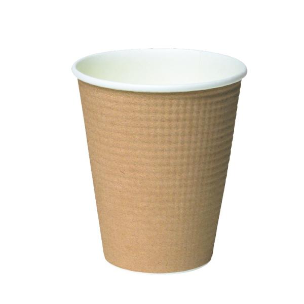 エンボス紙コップ　260ml(9オンス)　1,500個　SMP-260E 未晒ムジ　※沖縄・離島 送...
