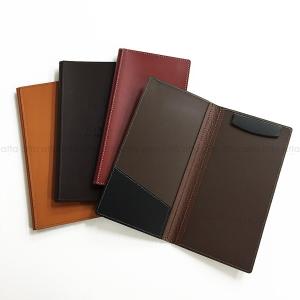 二ツ折伝票ホルダー W110xH220mm　マグネットクリップ付　本革　BH-143