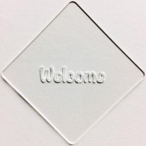 カフェアートステンシル ラテアート Welcome 1　LAS-0023｜atta-v