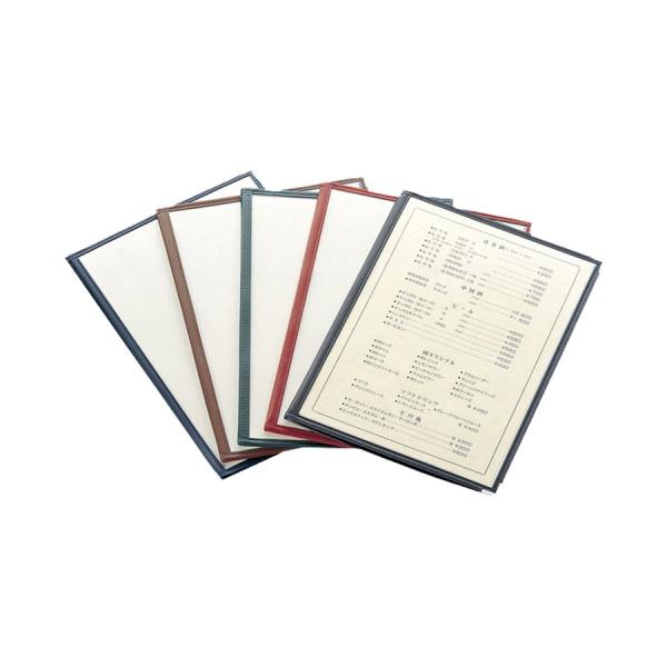 クリアメニューブック 【A5・4ページ】 LTA-54 合皮クリアテーピングメニュー二つ折り えいむ