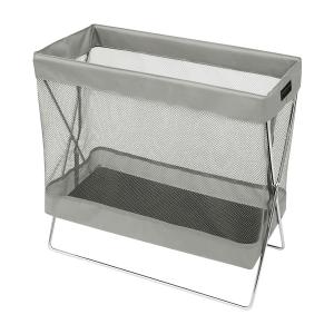 SAKI(サキ) セルフワゴン・メッシュ×レザー調PVC グレー R-358 手荷物