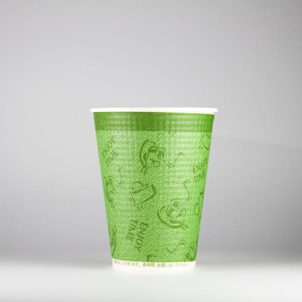 エンボス紙コップ　340ml(12オンス) 1250個 SMP-340E ENJOY TIME　テイ...