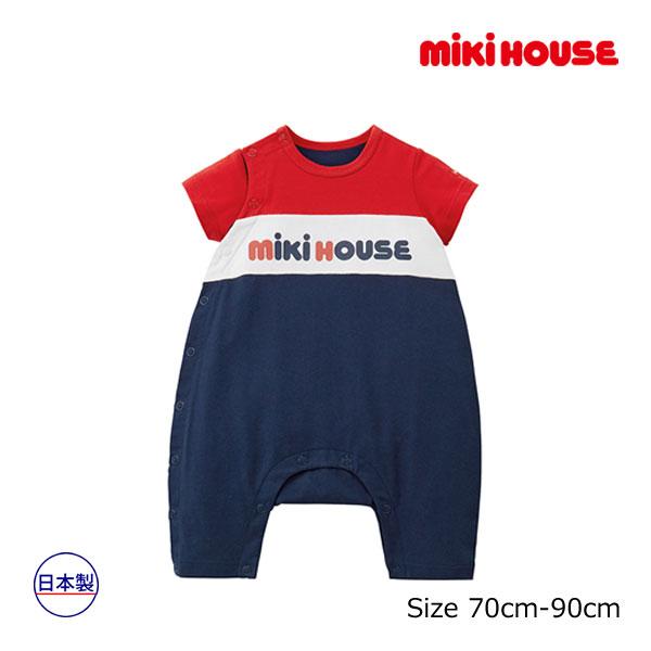 ミキハウス正規販売店/ミキハウス　mikihouse　ロゴ　配色　ショートオール(70cm・80cm...