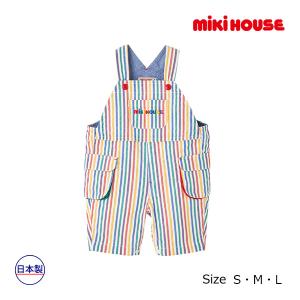 MIKI HOUSE サロペット オーバーオール うさこマリン5分丈