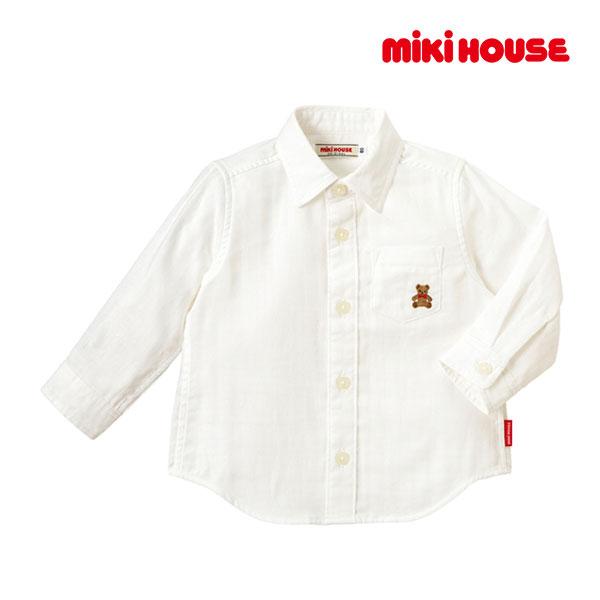 ●取り寄せ商品●ミキハウス　mikihouse　ミキハウスベア 長袖シャツ(80cm・90cm・10...