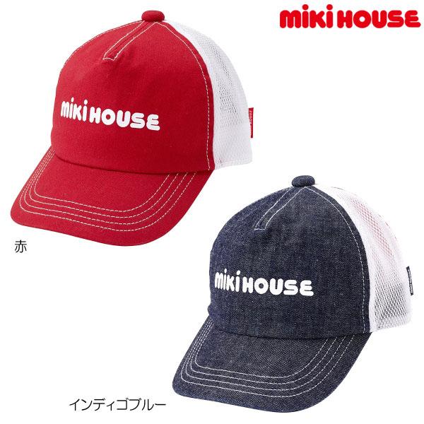 ●30％OFFセール●ミキハウス　mikihouse　ロゴ　メッシュ キャップ  帽子 ( 48cm...