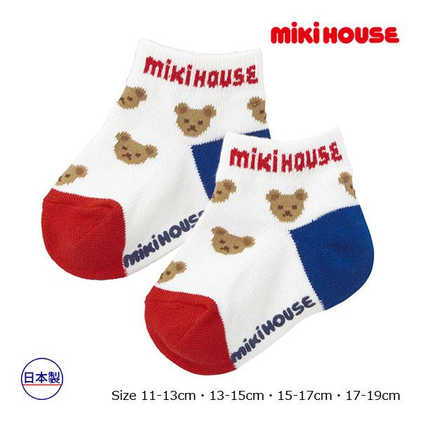 ●取り寄せ商品●ミキハウス　mikihouse　靴下 ミキハウスベア ローカットソックス（11-13...