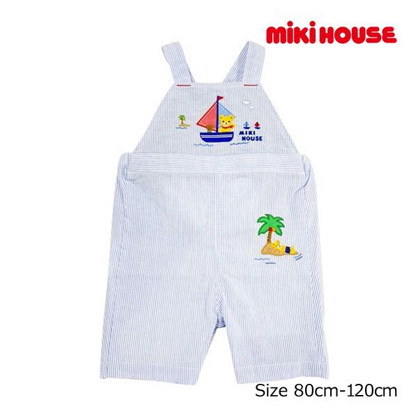 ●取り寄せ商品●ミキハウス　mikihouse　ストライプ　オーバーオール(80cm・90cm・10...