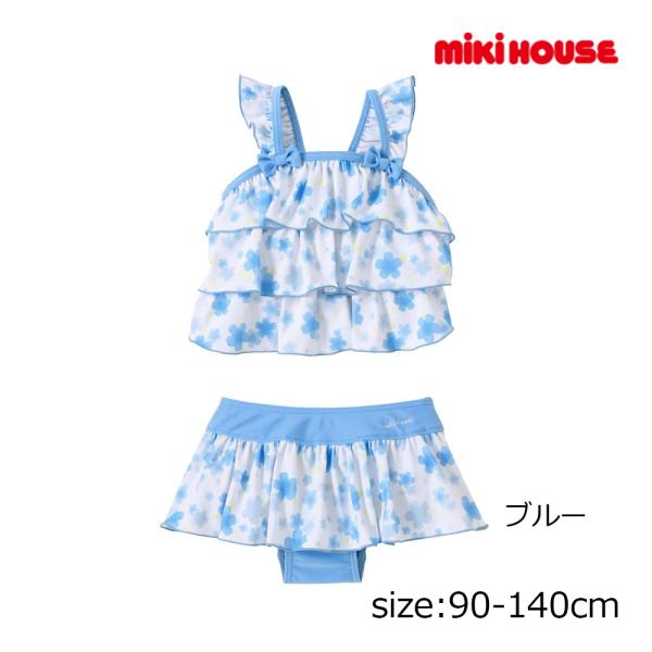 ●30％OFFセール●ミキハウス mikihouse 花柄フリルセパレート 水着 ( 90 100 ...