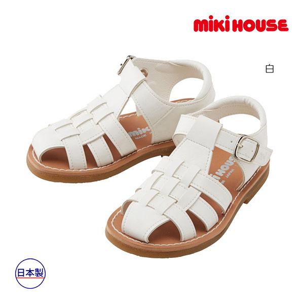 ●30％OFFセール●ミキハウス　mikihouse　メッシュ編み キッズサンダル サマーシューズ ...