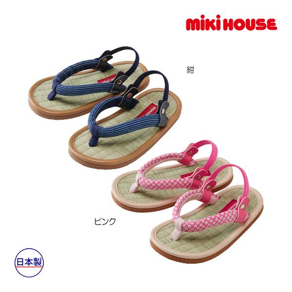 ミキハウス正規販売店/ミキハウス　mikihouse　い草のジャパニーズサンダル（15cm-18cm...