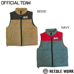 ニードルワーク（NEEDL WORK）OFFICIAL TEAM WINTER　CLOTHING　中綿ベスト (150cm・S・M・L）｜attackone