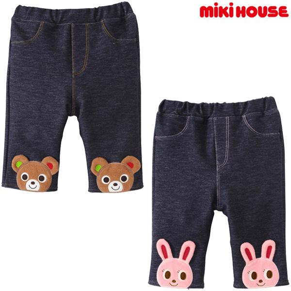 ミキハウス正規販売店/ミキハウス　mikihouse　おひざにお顔８分丈パンツ(70cm・80cm・...