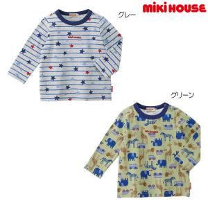 ミキハウス正規販売店/ミキハウス　mikihouse　総柄長袖Ｔシャツ(80cm・90cm・100cm・110cm・120cm・130cm）｜attackone