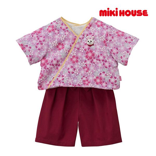 ミキハウス正規販売店/ミキハウス　mikihouse　袴風スタイセット(フリー(70-90cm)）ア...