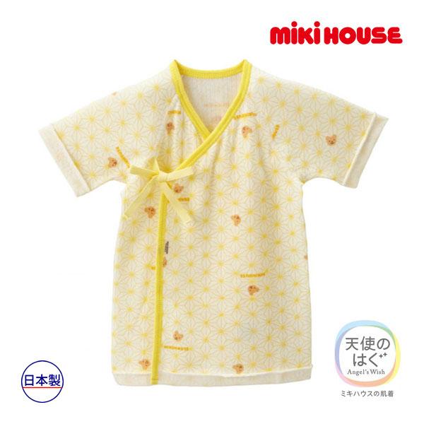 ●取り寄せ商品●ミキハウス ベビー mikihouse　ピュアベール天使のはぐ　麻の葉柄*ニットガー...
