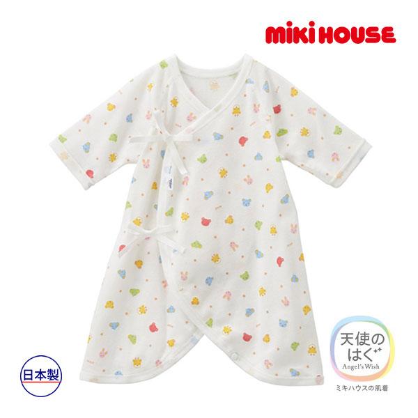 ●取り寄せ商品●ミキハウス ベビー mikihouse　カラフルどうぶつ柄のフライスコンビ肌着(50...