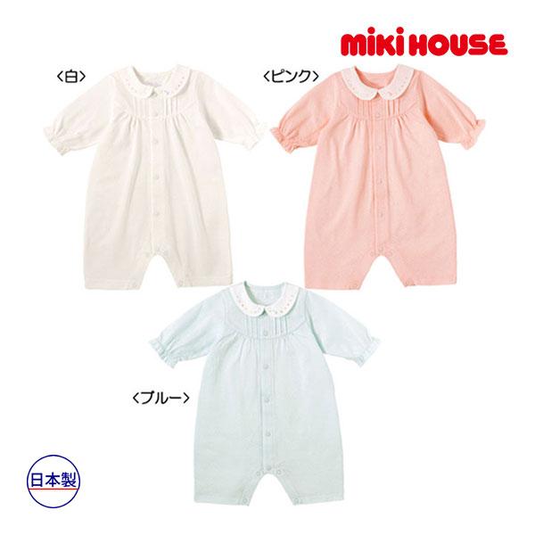 ●取り寄せ商品●ミキハウス ベビー mikihouse　夏のご退院にもおすすめ　衿つき ふんわり清楚...