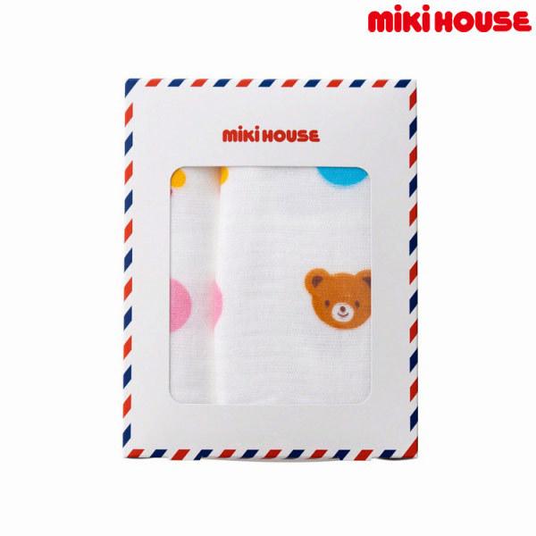 ミキハウス正規販売店/ミキハウス ベビー mikihouse　BOX付きガーゼバスタオル箱入 (サイ...