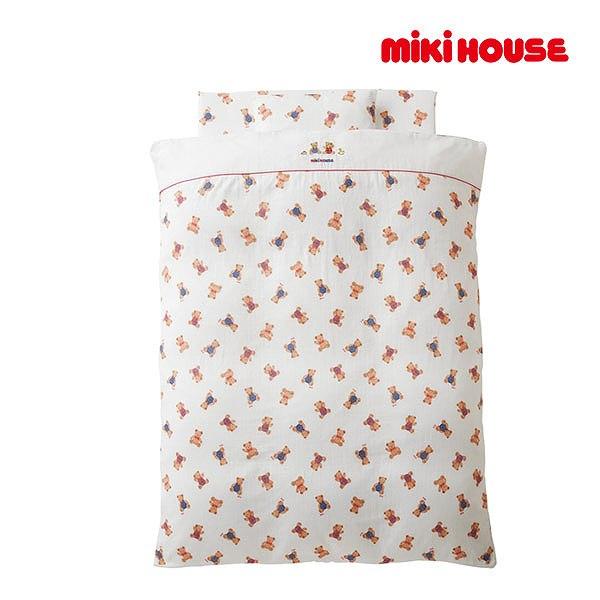 ●取り寄せ商品●ミキハウス　mikihouse　ミキハウスベビー  ミキハウスベア柄 ふとんカバーセ...