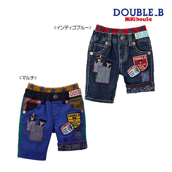 ミキハウス正規販売店/ミキハウス　ダブルビー　mikihouse　裾裏ペイズリー柄　豪華ワッペンの７...