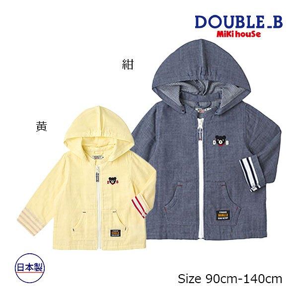 ●取り寄せ商品●ミキハウス　ダブルビー　mikihouse　薄手素材 ワンポイント刺繍 フード取り外...